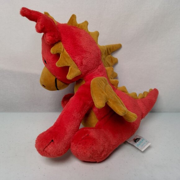 Jellycat London Darvin Dragon Orange Winged Wings Horn Stuffed Plush 11" - Picture 6 of 13